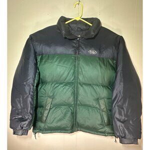 Eddie Bauer EBTEK Green Black Goose Down Coat XL Tall